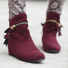 Load image into Gallery viewer, Women Wedges Winter Zipper Casual Boots