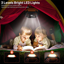 Load image into Gallery viewer, Camping LED Fan with Light