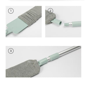 Retractable Microfiber Dust Brush Gap Mop