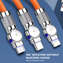 Load image into Gallery viewer, 120W 3 in 1 Rotating Elbow Fast Charging Data Cable