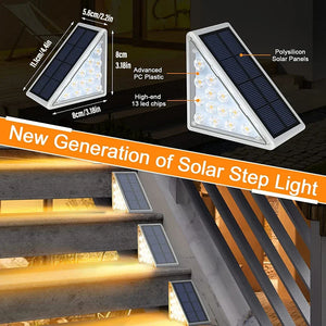 LED Solar Step Lights Waterproof Outdoor Stair Lights