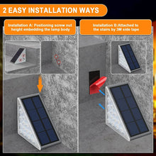 Load image into Gallery viewer, LED Solar Step Lights Waterproof Outdoor Stair Lights