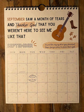 Load image into Gallery viewer, 2025 TS Lyrics Calendar