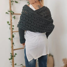 Load image into Gallery viewer, Knitted Cable Wrap For Women