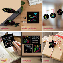 Load image into Gallery viewer, 【100 pcs/1 Set】DIY Rainbow Magic Scratch Paper Art Set
