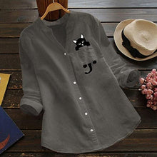 Load image into Gallery viewer, Long-sleeved V-neck Blouse