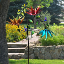 Load image into Gallery viewer, Beautiful Summer Multi Colored Flowers Wind Spinner