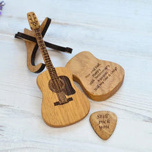 Load image into Gallery viewer, Wooden Acoustic Guitar Pick Box