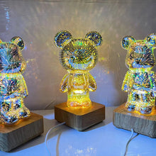 Load image into Gallery viewer, 3D Fireworks Bear Lights
