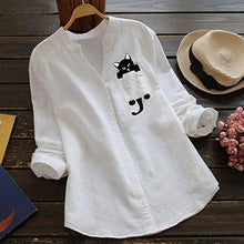 Load image into Gallery viewer, Long-sleeved V-neck Blouse