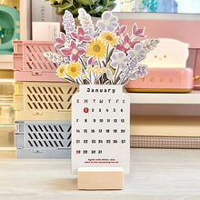 Load image into Gallery viewer, 2025 Bloomy Flowers Desk Calendar