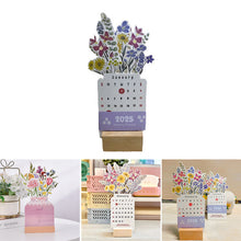 Load image into Gallery viewer, 2025 Bloomy Flowers Desk Calendar