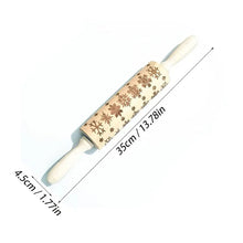 Load image into Gallery viewer, Carved beech wood rolling pin