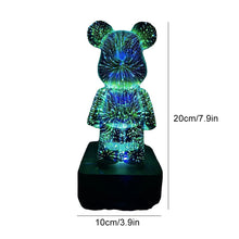 Load image into Gallery viewer, 3D Fireworks Bear Lights