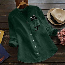 Load image into Gallery viewer, Long-sleeved V-neck Blouse