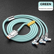 Load image into Gallery viewer, 120W 3 in 1 Rotating Elbow Fast Charging Data Cable