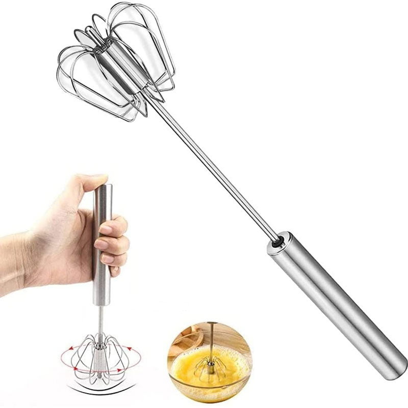 🥚Kitchen Semi-automatic Egg Beater Stainless Steel Easy Whisk