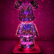 Load image into Gallery viewer, 3D Fireworks Bear Lights
