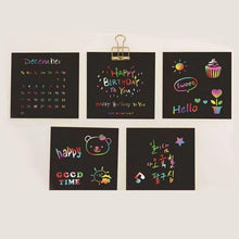 Load image into Gallery viewer, 【100 pcs/1 Set】DIY Rainbow Magic Scratch Paper Art Set