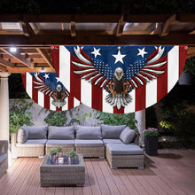 Load image into Gallery viewer, Memorial Day July 4th Flag Patriotic Eagle American Non-Pleated Fan Flag
