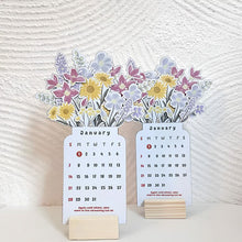 Load image into Gallery viewer, 2025 Bloomy Flowers Desk Calendar