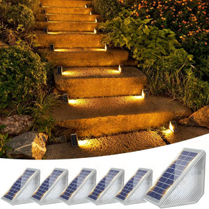 LED Solar Step Lights Waterproof Outdoor Stair Lights