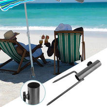Load image into Gallery viewer, Heavy-Duty Adjustable Spiral Ground Anchor Umbrella Holder