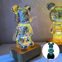 Load image into Gallery viewer, 3D Fireworks Bear Lights