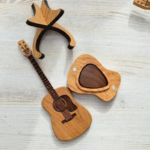 Load image into Gallery viewer, Wooden Acoustic Guitar Pick Box