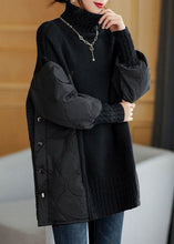 Load image into Gallery viewer, Turtleneck Patchwork Knitted Sweater