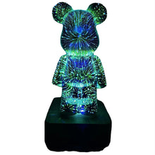Load image into Gallery viewer, 3D Fireworks Bear Lights