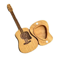 Load image into Gallery viewer, Wooden Acoustic Guitar Pick Box