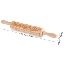 Load image into Gallery viewer, Carved beech wood rolling pin
