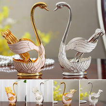Load image into Gallery viewer, Home Decoration Swan Dessert Spoon/Fork Tableware Set