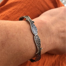 Load image into Gallery viewer, Angel Wings Vintage Style Sterling Bracelet