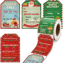 Load image into Gallery viewer, Santa Claus Stickers Roll