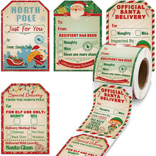 Load image into Gallery viewer, Santa Claus Stickers Roll