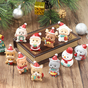 Handmade Animal Santa Ornaments