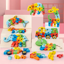 Load image into Gallery viewer, Children's Educational 3D Wooden Puzzle