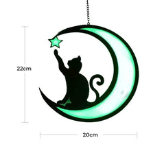 Load image into Gallery viewer, Moon Black Cat Decorations