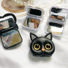 Load image into Gallery viewer, 3D Cute Kitten Phone Holder with mini Mirror