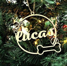 Load image into Gallery viewer, SANK®PERSONALIZED DOG/CAT PAW CHRISTMAS ORNAMENT