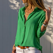 Load image into Gallery viewer, V-Neck Chiffon Shirt