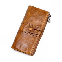 Load image into Gallery viewer, Women Genuine Leather Clutch Long Money Coin Purse