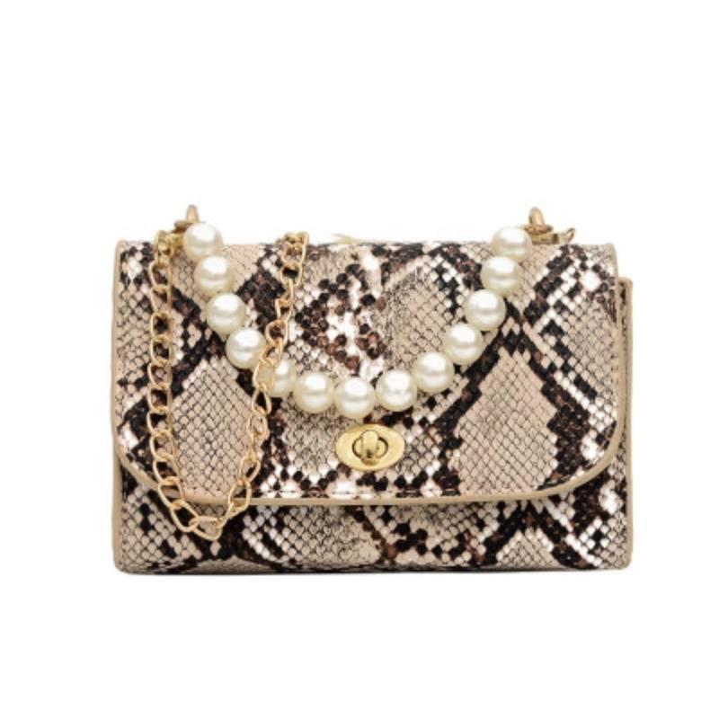 Luxury Designer Wild Serpentine Small Square Crossbody Bags
