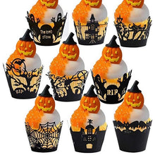 Load image into Gallery viewer, Halloween Decoration Cupcake Wrappers Party Accessories, 50 PCs