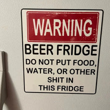 Load image into Gallery viewer, Funny Beer Fridge Vintage Sticker Sign