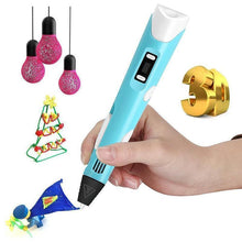 Load image into Gallery viewer, 3D Printing Pen for Kids and Adults with 5m Filament(random colour &amp; Biodegradable material)