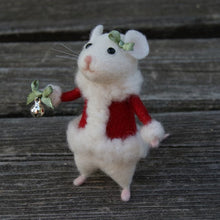 Load image into Gallery viewer, Felt Mouse and Pumpkin Ornament