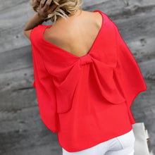 Load image into Gallery viewer, V-Neck Bowknot Blouses